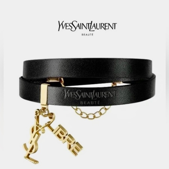 Yves Saint Laurent (YSL) Bracelet/Choker Necklace in Black and Gold GWP NWB - Picture 12 of 14